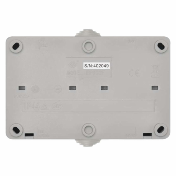 Zásuvka nástěnná dvojitá 16A/250V IP44  A1397.1