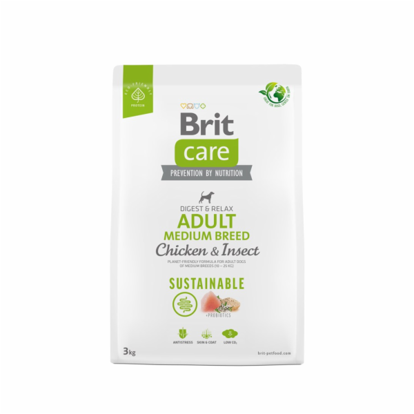 BRIT Care Dog Sustainable Adult Medium Breed Chicken & In...