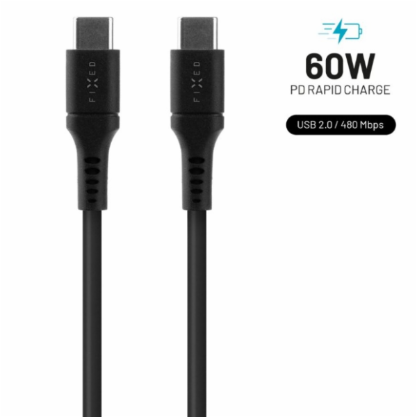 Fixed kabel USB-C/USB-C FIXDLS-CC12-BK