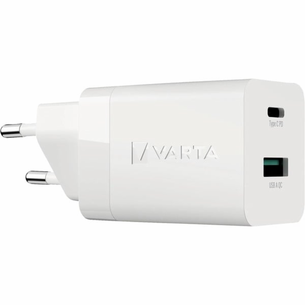 Varta Speed Charger 38W GaN PD USB-C 20W + USB-A 18W, weiß
