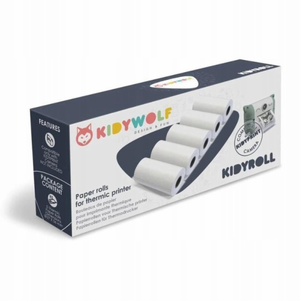 Kidywolf Normalpapier zu Sofortbildkamera 5 Rollen
