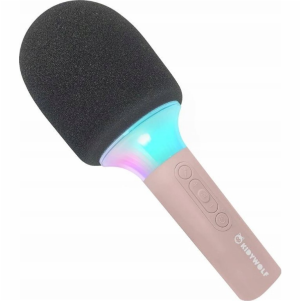 Kidywolf Mikrofon Bluetooth mit Licht rosa