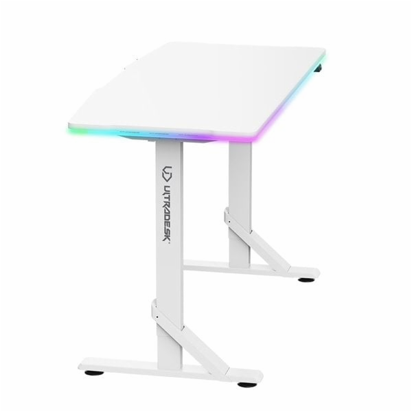 ULTRADESK IRON WHITE herní stůl, 132,5x60,5 cm, 71-81 cm,...