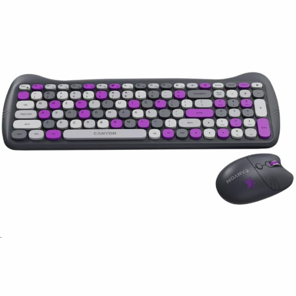 CANYON Kitty edice HSET-W6, bezdrátový SET CS klávesnice ...