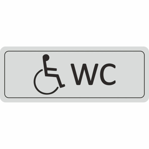 Sonstige Dveřní cedule "Bezbariérové WC" 12 cm x 4,5 cm t...
