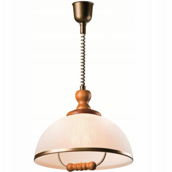 Lamkur Závěsná lampa Ramona 47935 1x60W E27 bílá/borovice