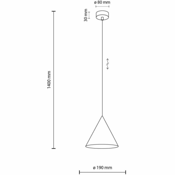 TKKRYWULT Závěsná lampa TK Lighting Cono 10058 1x15W E27 ...
