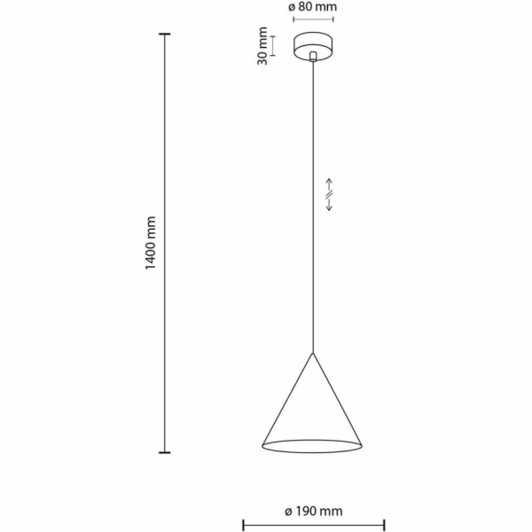 TKKRYWULT Závěsná lampa TK Lighting Cono 10076 1x15W E27 ...