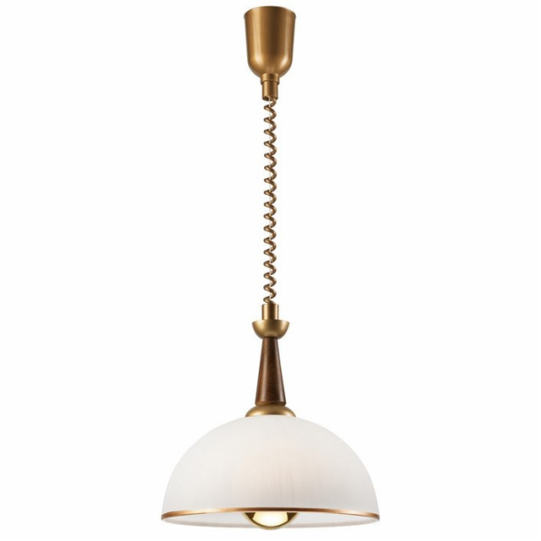 Lamkur Závěsná lampa Chiara 50072 1x60W E27 zlatá/dřevěná
