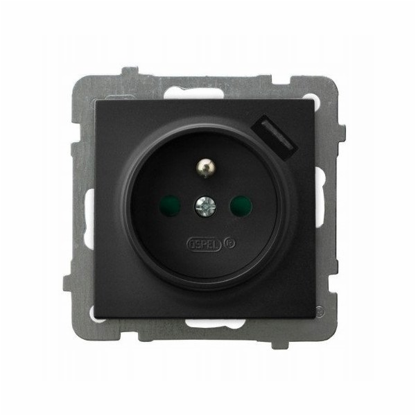 Schneider Electric Jednoduchá zásuvka s uzemněním Ospel A...