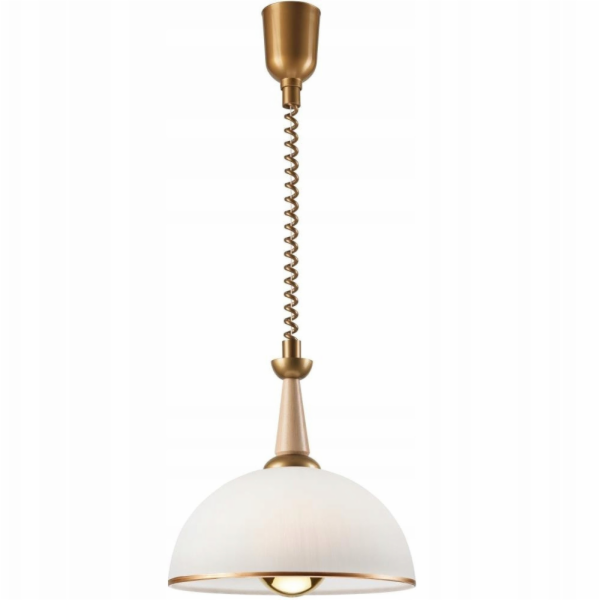 Lamkur Závěsná lampa Chiara 50058 1x60W E27 zlatá/dřevěná