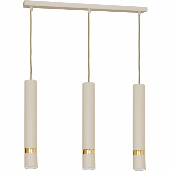 Luminex Závěsná lampa Reno 9516 3x8W GU10 béžová/zlatá