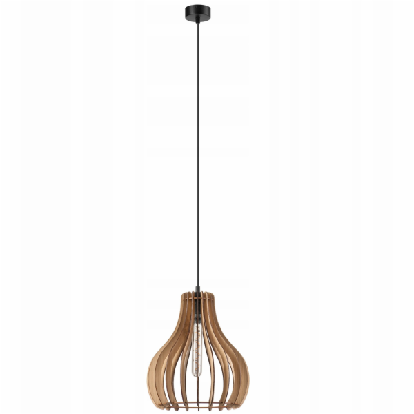 Lamkur Závěsná lampa Tucci 50119 1x60W E27 dub/černá