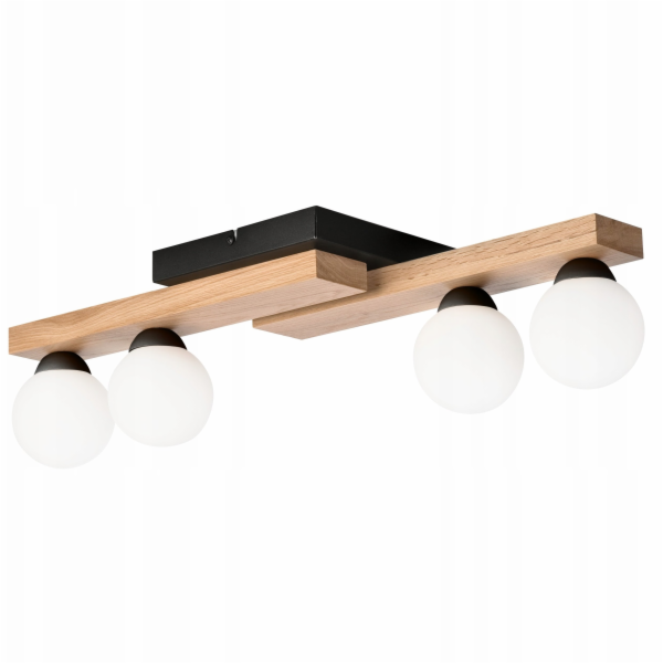 Lamkur Stropní svítidlo Cortina 50225 4x5W G9 černé/dřevěné