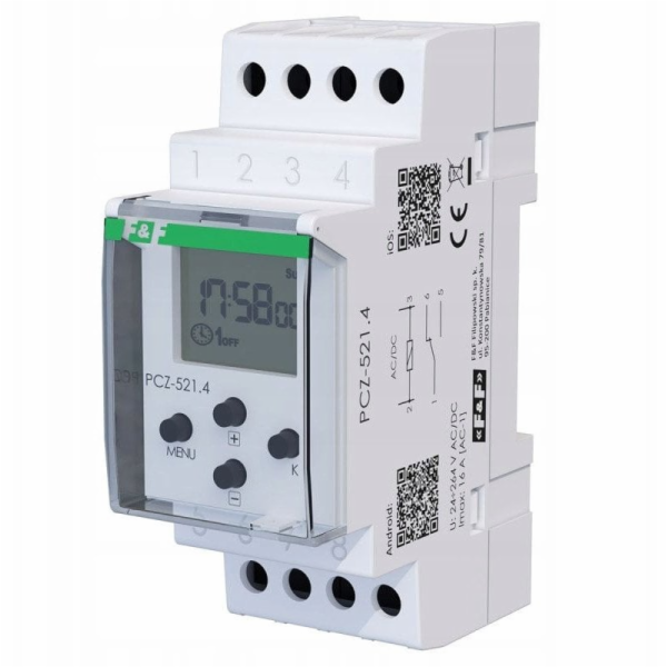 FF Týdenní programovatelný časovač F&F PCZ-521.4 16A 1NO/...