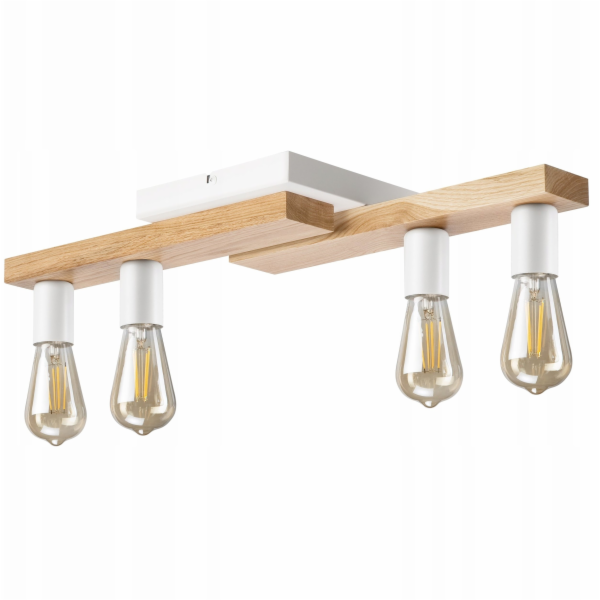 Lamkur Stropní svítidlo Matte 50256 4x15W E27 dřevěné/bílé