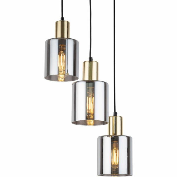 TK Lighting Závěsná lampa Sierra 6663 3x15W E27 zlatá/gra...