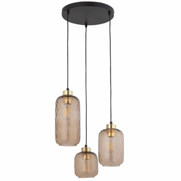 TK Lighting Závěsná lampa Pescara 4576 3x15W E27 jantarov...