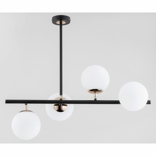 Alfa Závěsná lampa Luro bílá se 4 světly černá/zlatá 6309...