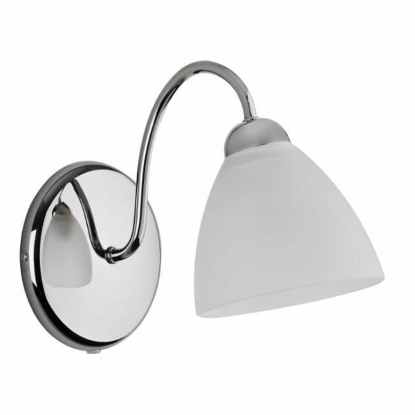Alfa Nástěnná lampa Ariel 1x60W E27 bílá/chrom 22600