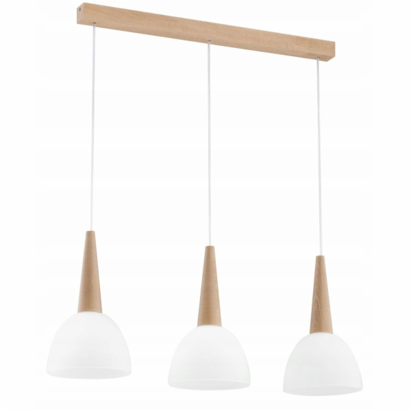 Alfac Závěsná lampa Alfa Bera 62208, 3x60W E27, dřevo/bílá