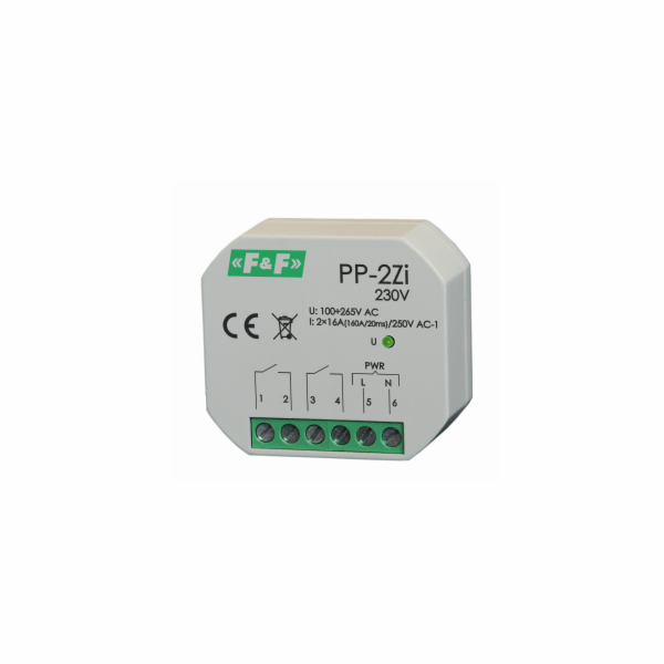 F&F Elektromagnetické relé 2Z 16A P/T - PP-2ZI 230V