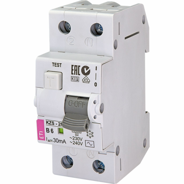 Eti-Polam Diferenciální jistič 2P 6A B 0,03A typ AC KZS-2...