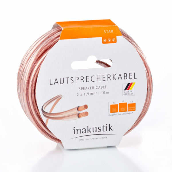 in-akustik Star Cable Ring 10m Speaker Cable 2 x 1mm