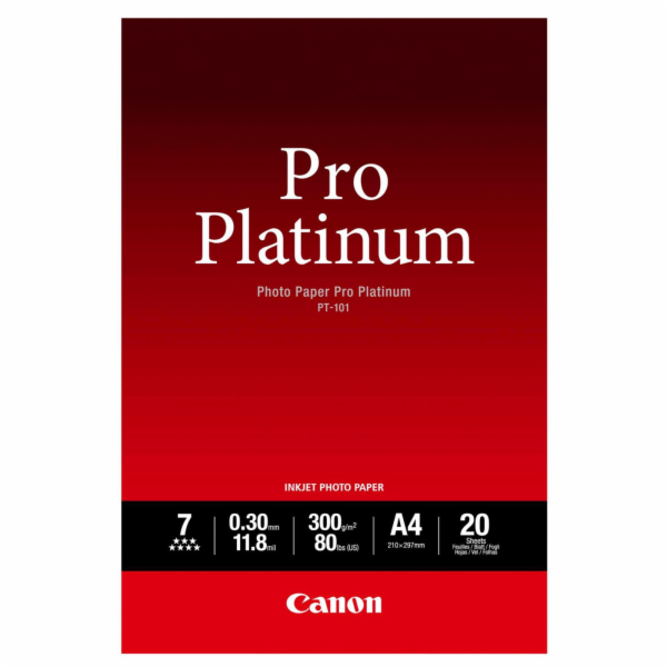 Canon PT-101, A4 fotopapír lesklý, 20ks, 300g/m