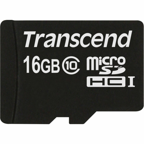 TRANSCEND MicroSDHC karta 16GB Class 10, bez adaptéru