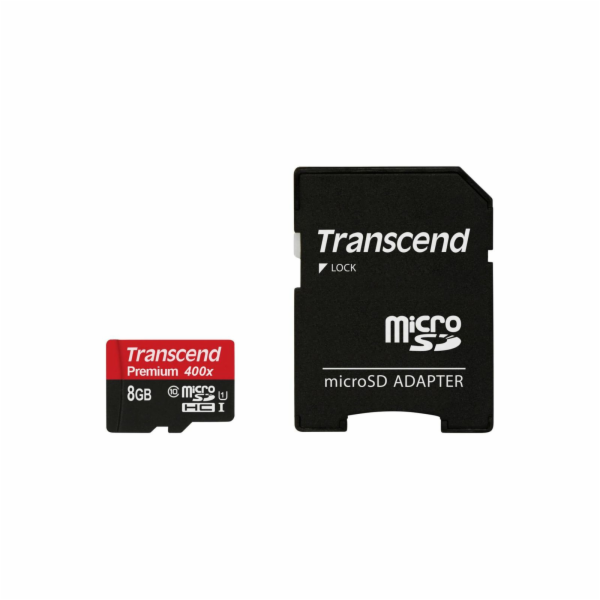 TRANSCEND MicroSDHC karta 8GB Premium, Class 10 UHS-I 300...