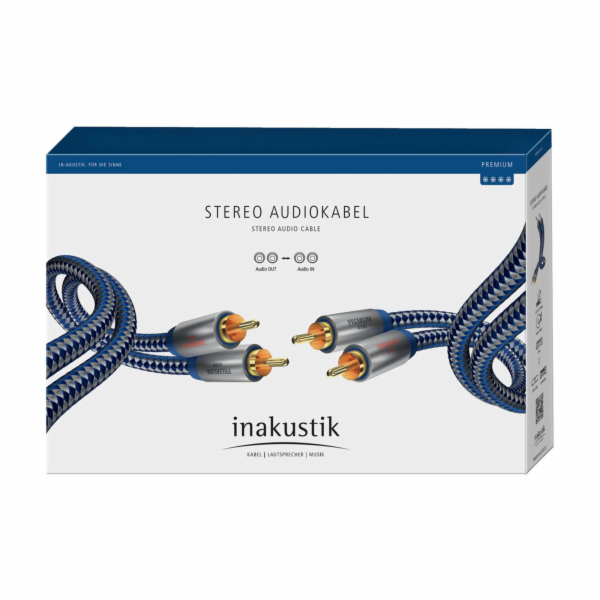 in-akustik Premium Audio Kabel Cinch - Cinch 0,75 m