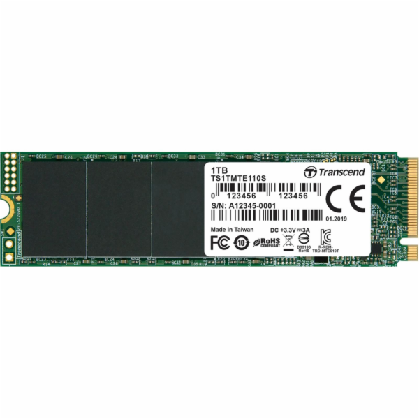 TRANSCEND MTE110S 1TB SSD disk M.2 2280, PCIe Gen3 x4 NVM...