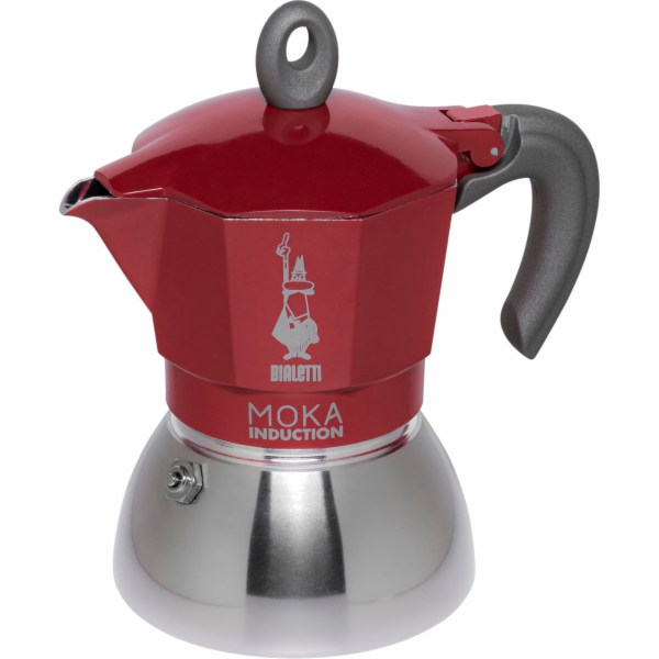 Bialetti MOKA INDUCTION ČERVENÁ 4 ŠÁLKY