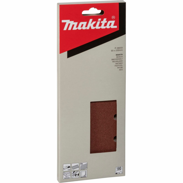 Brusný papír Makita P-36033 93x228mm K180, 10ks