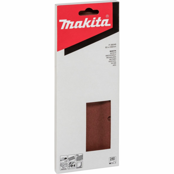 Brusný papír Makita P-36049 93x228mm K240, 10ks