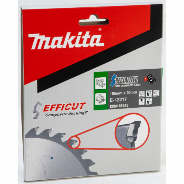 Makita Pilový list EFFICUT E-12217, O 165 mm, 24 zubů (ot...