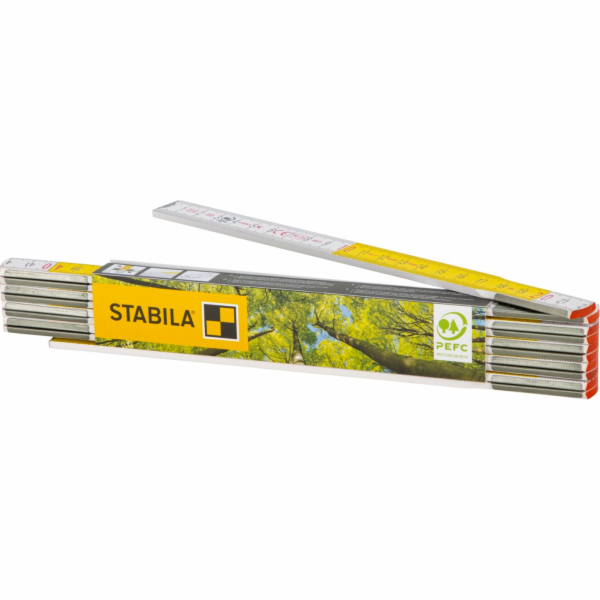 Stabila Skládací míra 2m STABILA 617 buk, bílá a žlutá, 1...