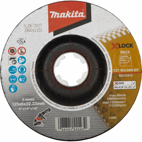 Makita E-00402 brusný kotouč na nerez X-LOCK 125x6mm