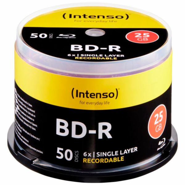 Intenso BD-R 25 GB (6fach, 50 Stück, Retail)