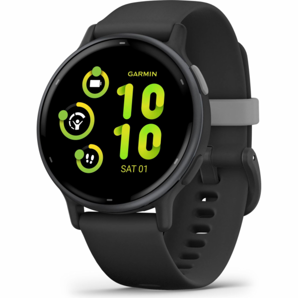 Garmin vívoactive 5 (schwarz/grau, 42 mm, Silikon-Armband)