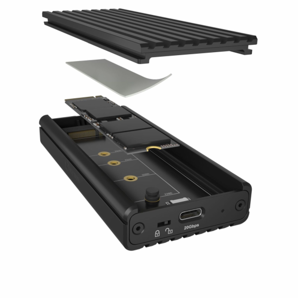 IB-1917M-C32 NVMe kryt USB 3.2 Gen 2x2, 20 Gbit/s