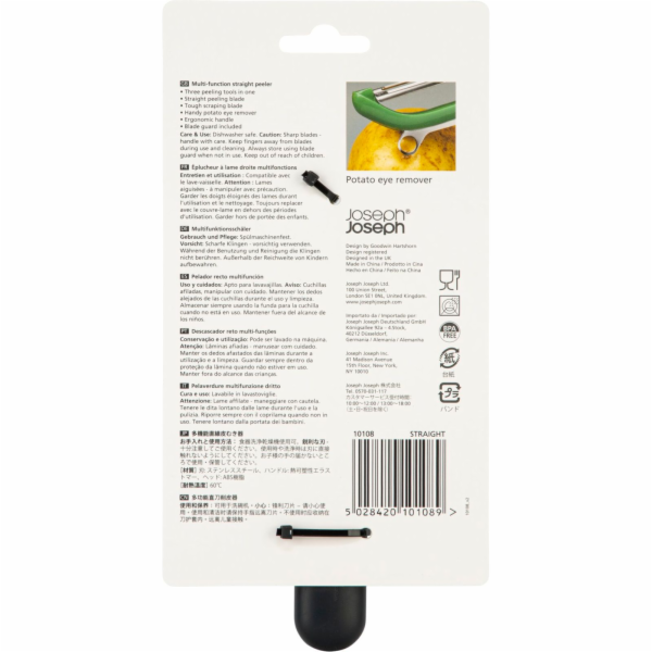 Joseph Joseph Multi-Peel Dark Green Straight Peeler