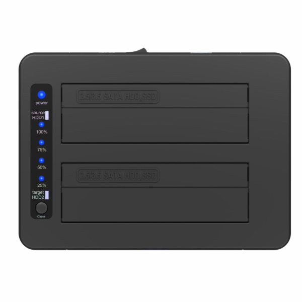 IcyBox IB-1233CL-CR čtečka karet 2x 2,5/3,5 SSD/HDD