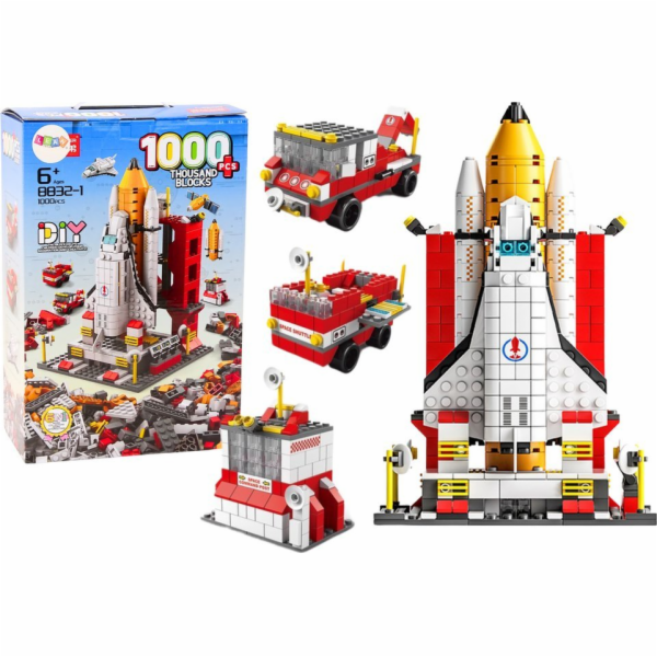 NoName Stavební kostky Vesmírná raketa 6v1 Vesmírná vozid...