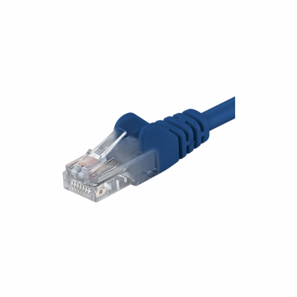 PremiumCord Patch kabel UTP RJ45-RJ45 CAT6 0.25m modrá