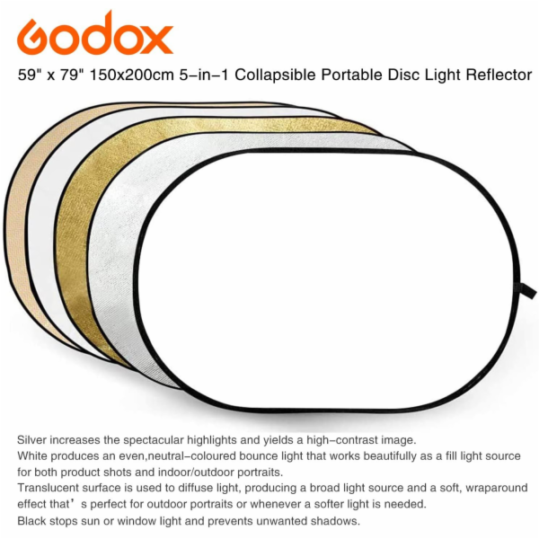 Godox RFT-05 - 5in1 Disc Kit collap. reflector kit 150x20...