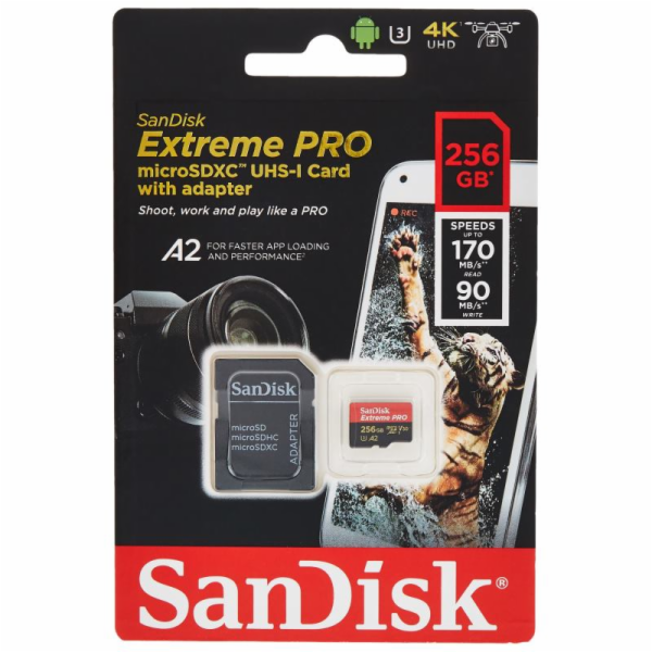 SanDisk micro SDXC karta 256GB Extreme PRO (200 MB/s Clas...