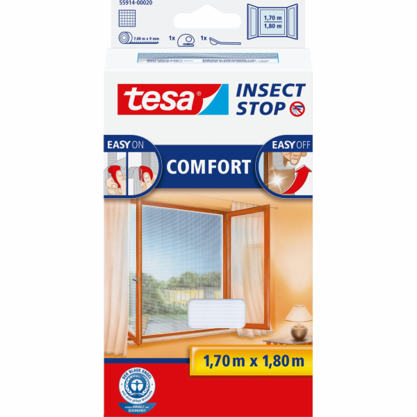 Tesa Insect Stop for Windows Hook&Loop 1,7xX1,8m White 55914