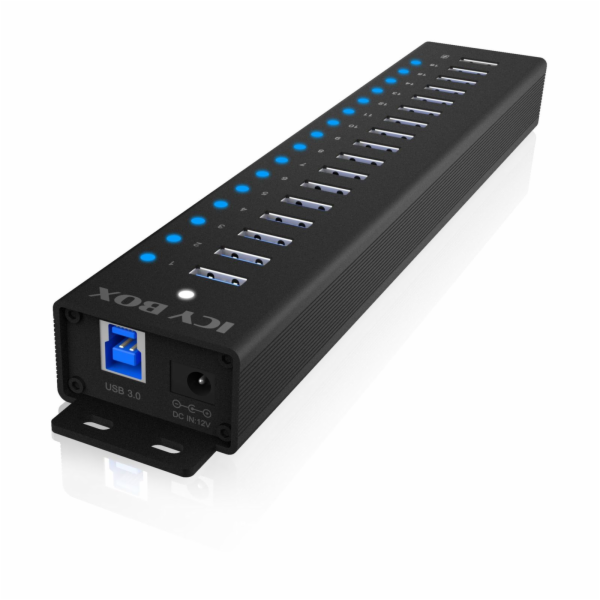 Hub IB-HUB1717 16+1 port USB HUB, 16x USB + 1x USB pro na...